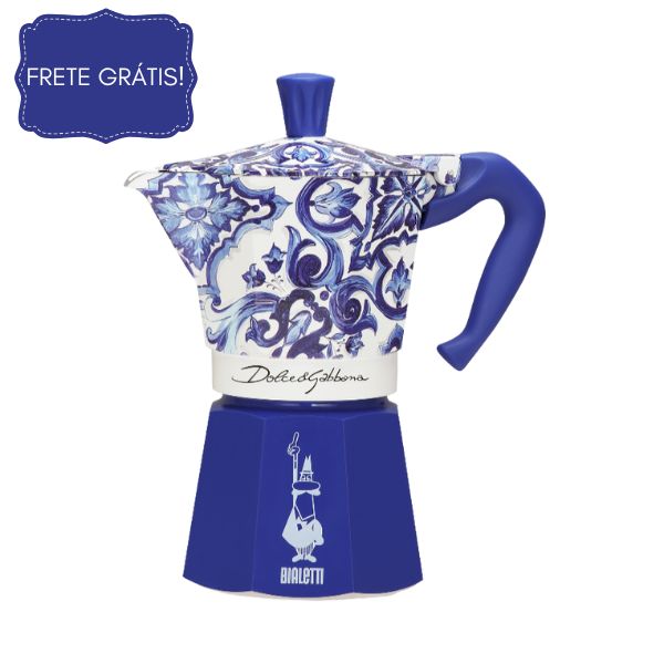 Cafeteira Moka Dolce&Gabbana Mediterranean Blue – 6 xíc