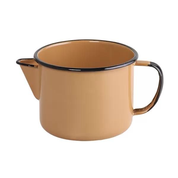 Caneca Esmaltada com Bico Caramelo - 1 L