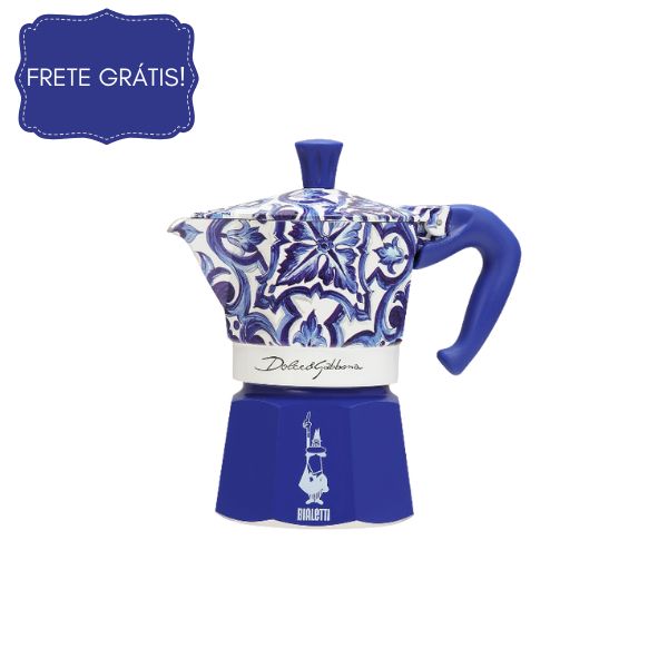 Cafeteira Moka Dolce & Gabbana Mediterranean Blue – 3 xíc
