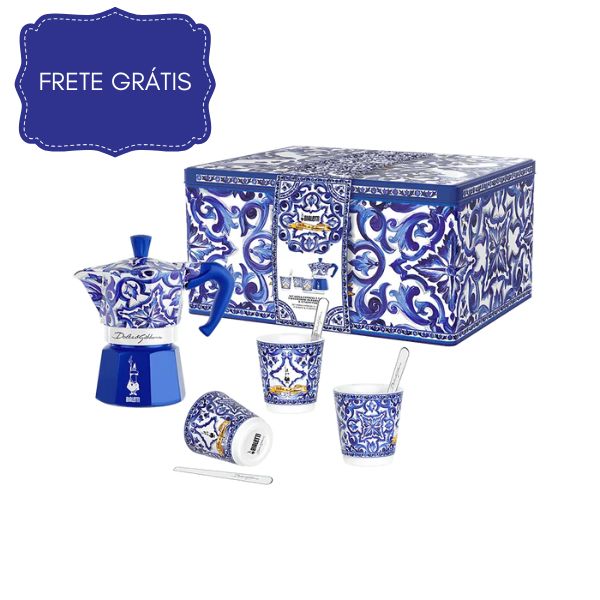 Caixa Cafeteira Dolce & Gabbana Mediterranean Blue – 3 xíc