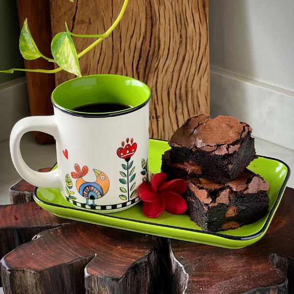 Caneca de Porcelana Cocoricó Egan Italy - Verde