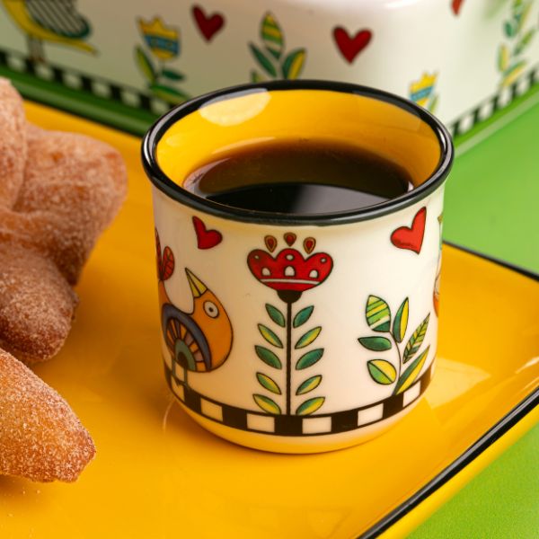 Conjunto de 2 Copos para Expresso Cocoricó Egan Italy - Amarelo