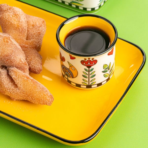 Conjunto de 2 Copos para Expresso Cocoricó Egan Italy - Amarelo