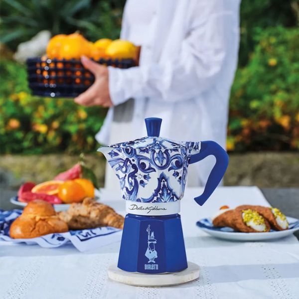 Cafeteira Moka Dolce&Gabbana Mediterranean Blue – 6 xíc