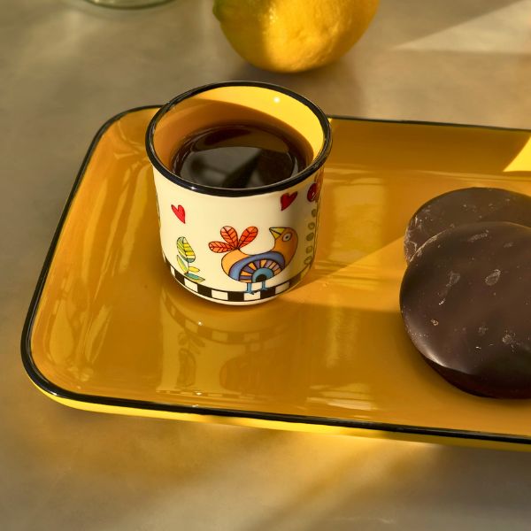 Conjunto de 2 Copos para Expresso Cocoricó Egan Italy - Amarelo