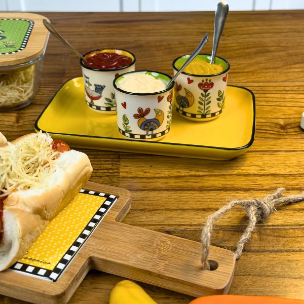 Conjunto de 2 Copos para Expresso Cocoricó Egan Italy - Amarelo