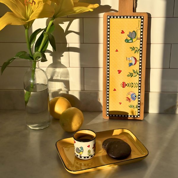 Conjunto de 2 Copos para Expresso Cocoricó Egan Italy - Amarelo