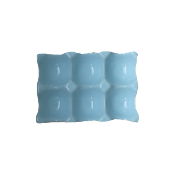Porta Ovos de Cerâmica Cozinha Retrô - Azul Pastel