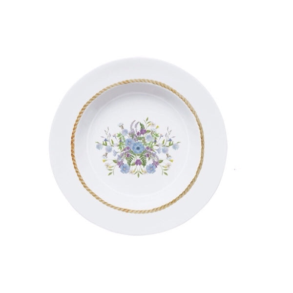 Prato de Porcelana Fundo Floral Chic -  23 cm