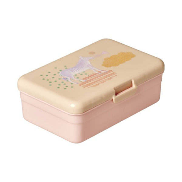 Lancheira Rice Animais Retangular Rosa
