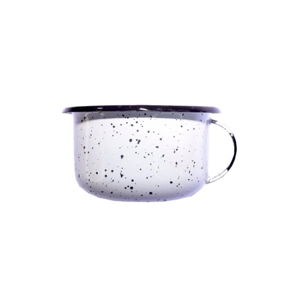 Xícara de Café Esmaltada Gratinada Branca – 180 ml