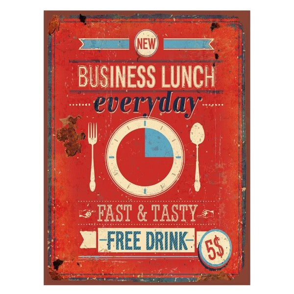 Quadro de metal - Business Lunch