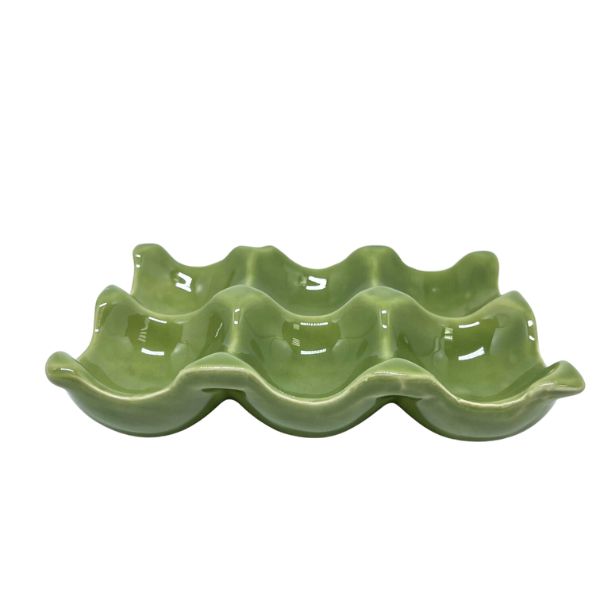Porta Ovos de Cerâmica Cozinha Retrô - Fendi