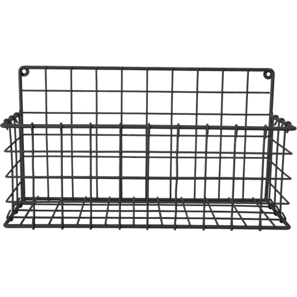 Cesta Aramado de Parede Retrô - Preto