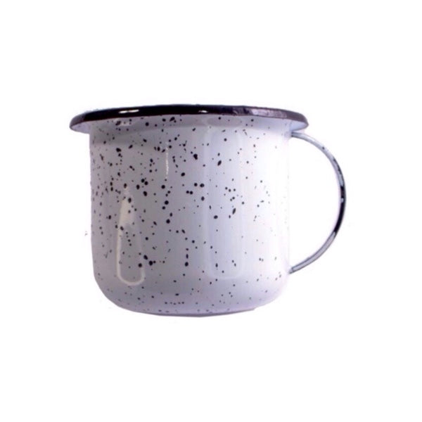 Caneca Esmaltada Gratinada Branca – 350 ml