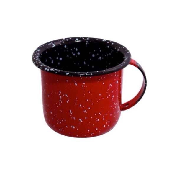Caneca Esmaltada Gratinada Vermelha – 350 ml