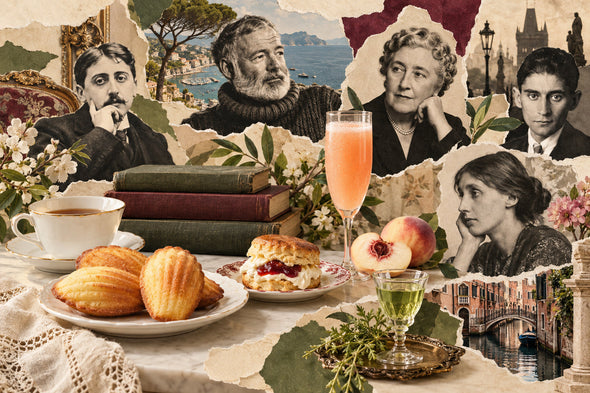 Sente-se à mesa com cinco grandes escritores