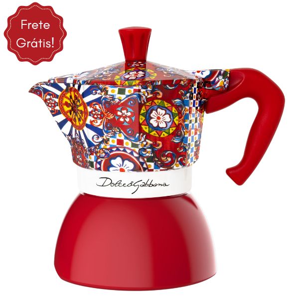 Cafeteira por Indução Moka Induction Dolce & Gabbana – 4 xícaras