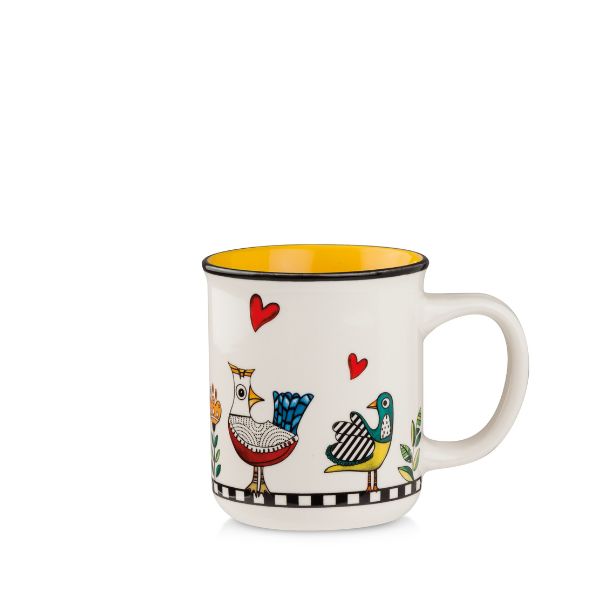 Caneca de Porcelana Cocoricó Egan Italy - Amarelo