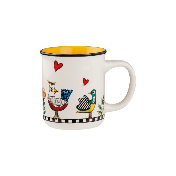 Caneca de Porcelana Cocoricó Egan Italy - Amarelo