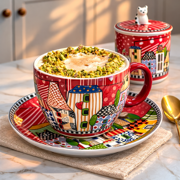 Conjunto 4 Pratos de Sobremesa Paese Mio Egan Italy