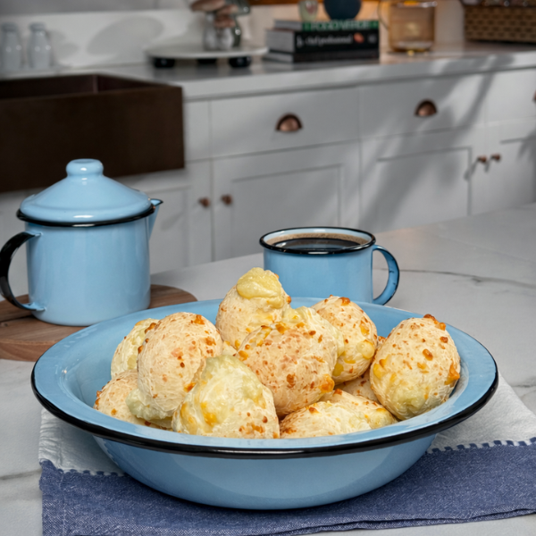 Bule de Chá Esmaltado 600 ml - Azul Vintage