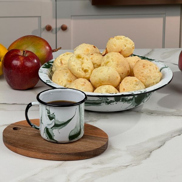 Bacia de Ágata Verde Marmorizado - 28 cm