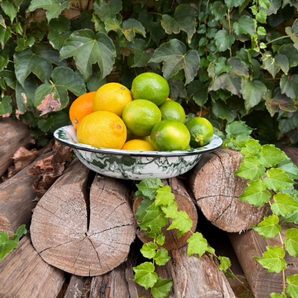 Bacia de Ágata Verde Marmorizado - 28 cm
