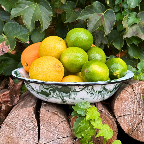 Bacia de Ágata Verde Marmorizado - 28 cm