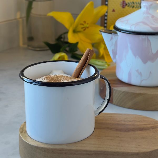 Caneca Esmaltada Branca - 370 ml