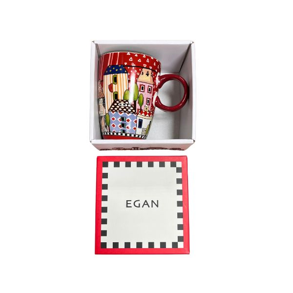 Caneca Paese Mio Egan Italy 430 ml - Vermelho