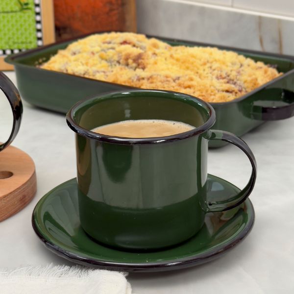 Caneca Esmaltada Verde - 370 ml