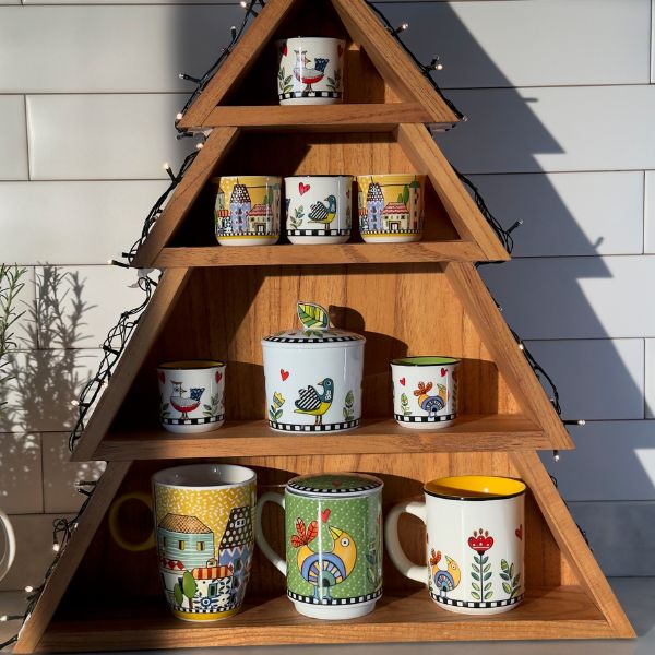 Conjunto de 2 Xícaras Paese Mio para Cafe Expresso Egan- Amarelo