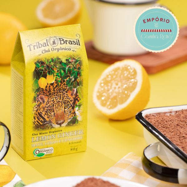 Chá Misto Orgânico Lemon Ginger Tribal - Caixa 80 g