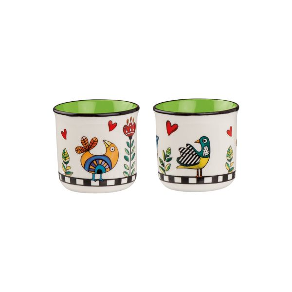 Conjunto de 2 Copos para Expresso Cocoricó Egan Italy - Verde