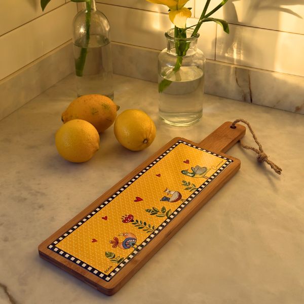 Tábua para Aperitivos Egan Italy Cocoricó - Amarelo