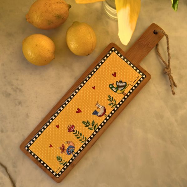 Tábua para Aperitivos Egan Italy Cocoricó - Amarelo