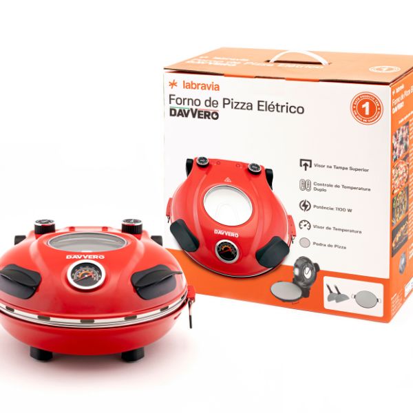 Forno de Pizza Elétrico Davvero 127 V - Vermelho