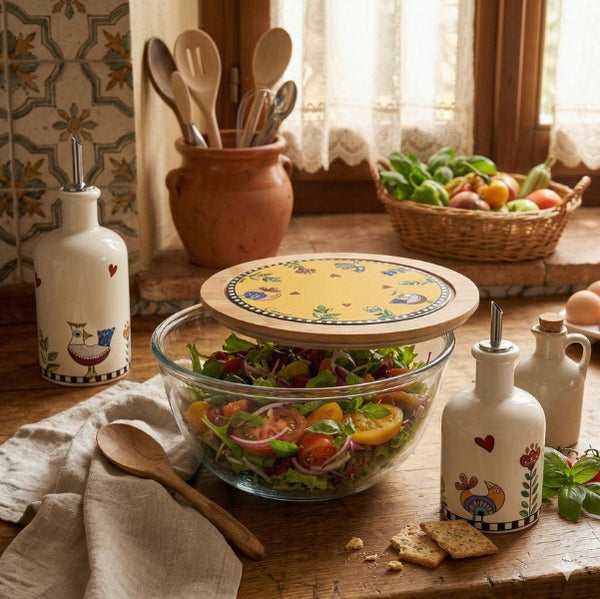 Saladeira com Tampa Cocoricò Egan Italy - Amarelo