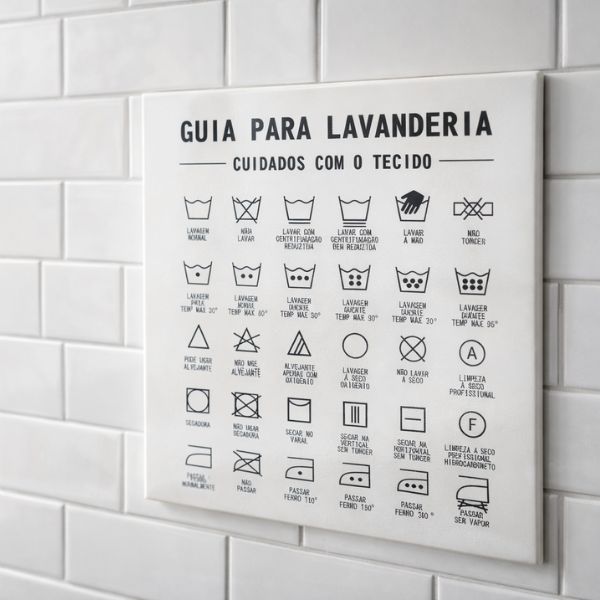 Azulejo Decorativo Guia para Lavanderia