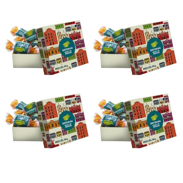 Kit 4 Caixinhas Arquitetura Balas Antonina