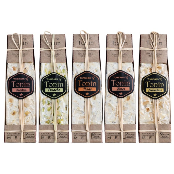 Kit Degustação 5 Torrones Artesanais Premium Tonin