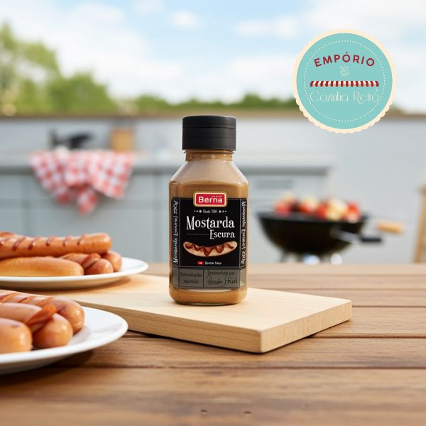 Kit Molhos Berna: Mostarda Escura + Mostarda Forte + Ketchup com curry