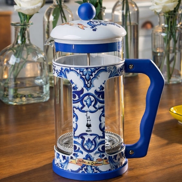 トランプ Fontaine Blue Grid 1/200 Cafeteira French Press Dolce&Gabbana Mediterranean Blue - 1 litro