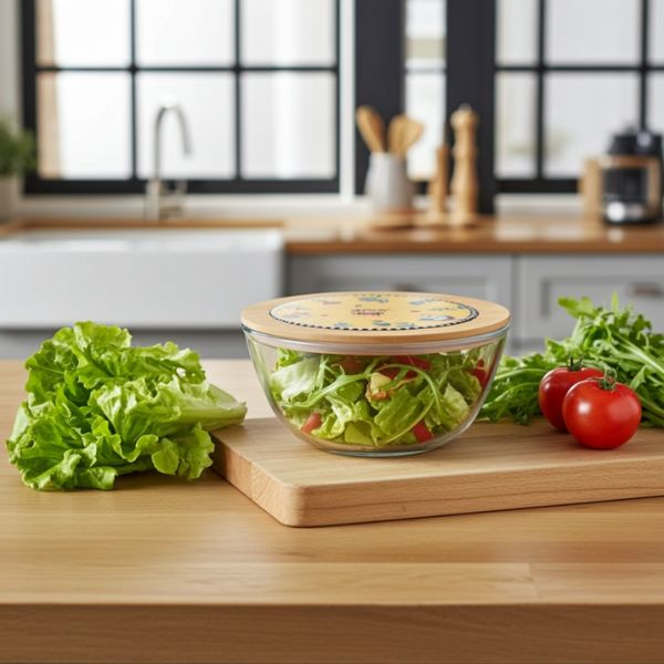 Saladeira com Tampa Cocoricò Egan Italy - Amarelo