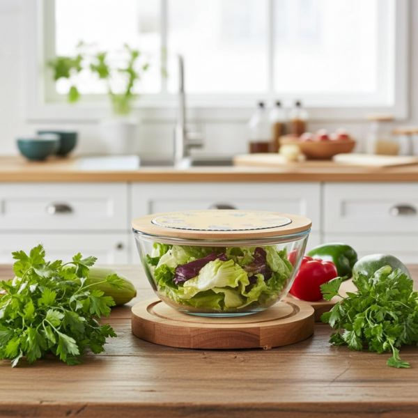 Saladeira com Tampa Cocoricò Egan Italy - Amarelo