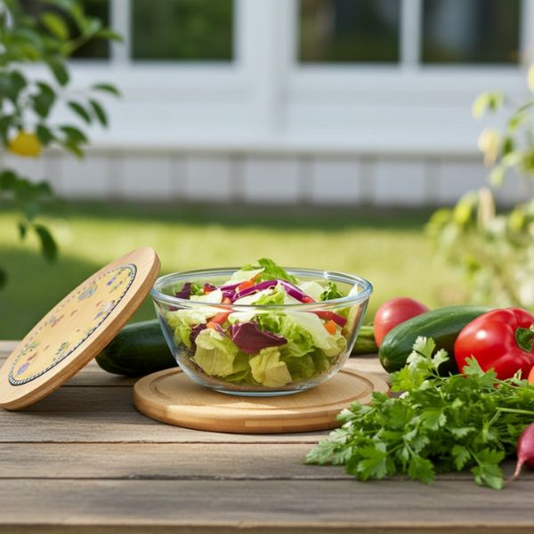 Saladeira com Tampa Cocoricò Egan Italy - Amarelo