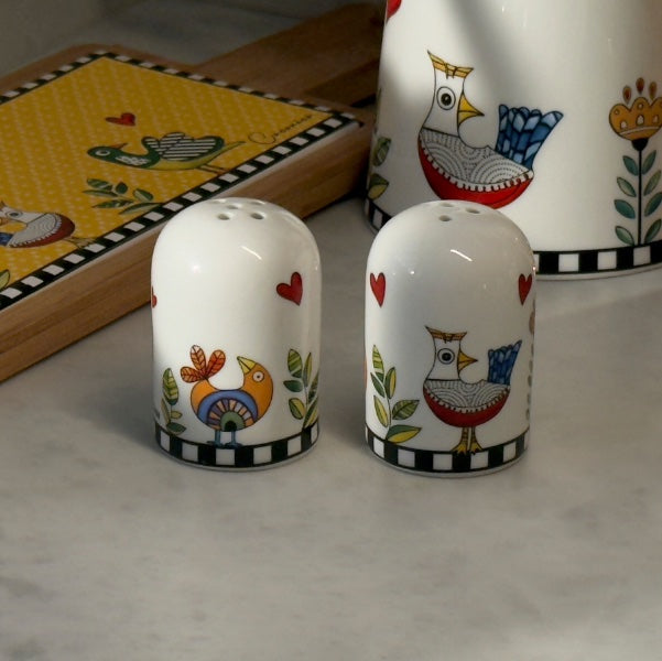 Conjunto Saleiro e Pimenteiro Cocoricó Egan Italy 4x6 cm