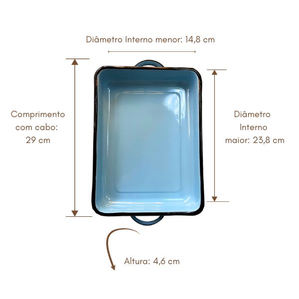 Travessa Esmaltada Verde M – 24 cm