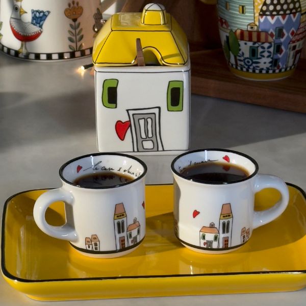 Açucareiro Egan Italy Le Casette - Amarelo